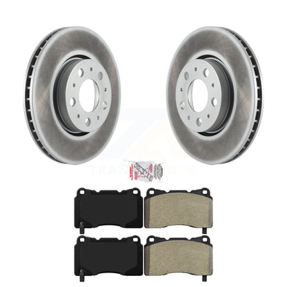 Rotors de frein à disque à revêtement avant et kit de plaquettes semi-métalliques pour Volvo V70 2005-2007