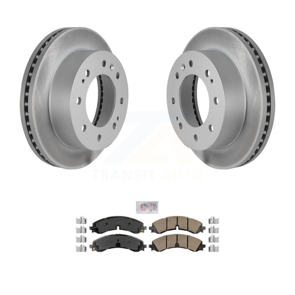 Rotor de frein à revêtement avant et Kit de plaquettes en céramique pour GMC Chevrolet Sierra 2500 HD 350