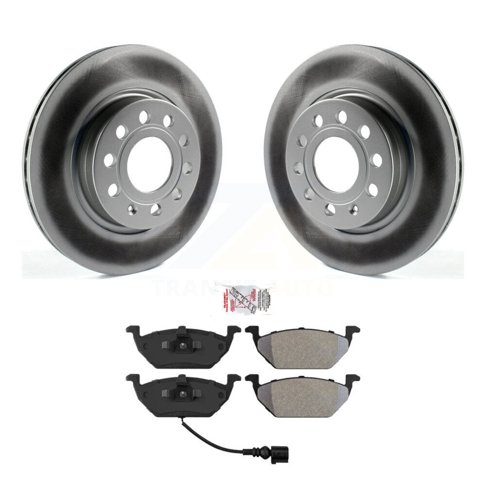 Kit de rotors de frein à disque à revêtement avant et de plaquettes semi-métalliques pour Volkswagen Jetta