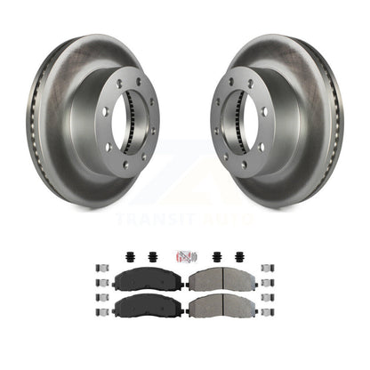 Kit de rotor de frein à revêtement avant et de plaquettes semi-métalliques pour Ford F-350 Super Duty F-25