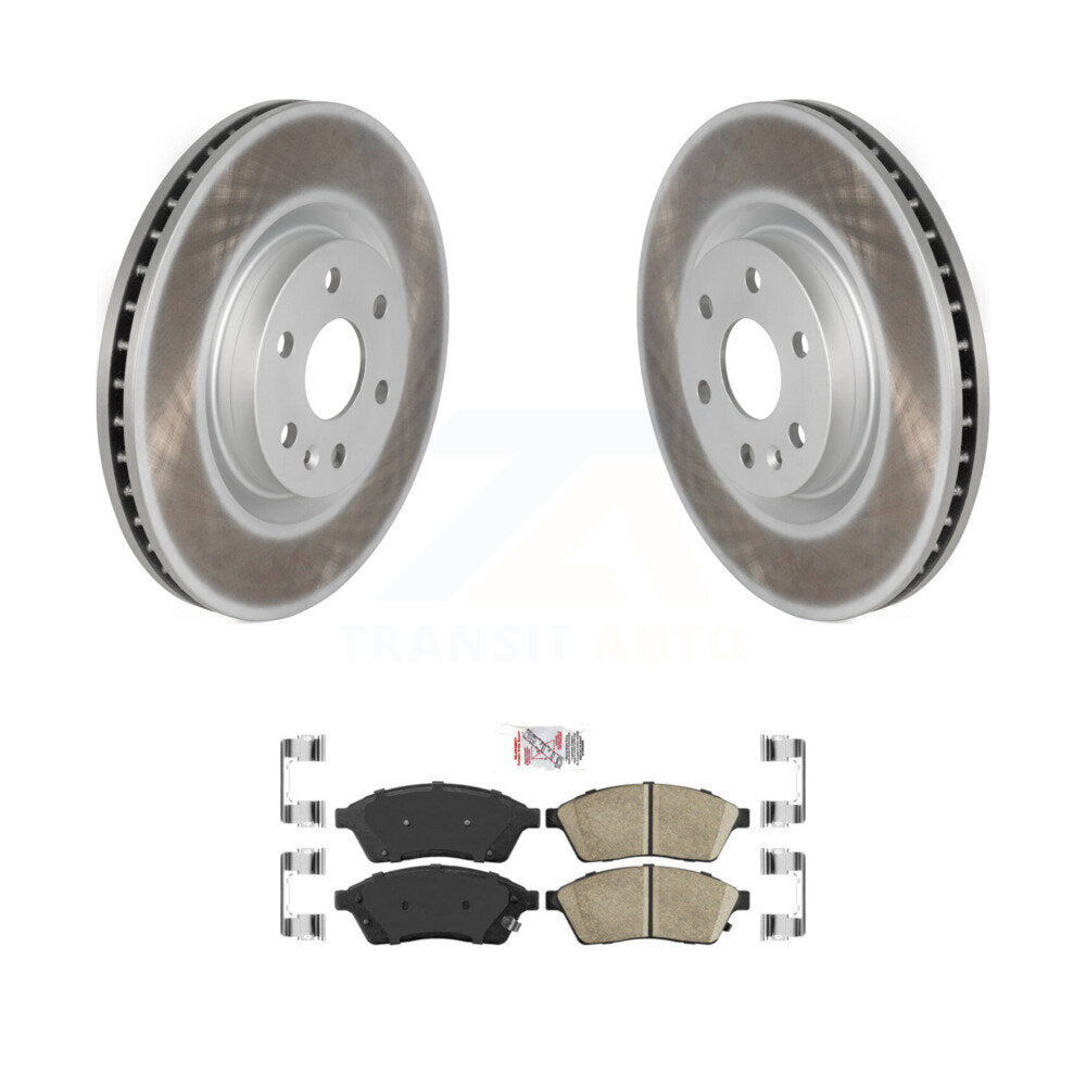 Rotors de frein à disque à revêtement avant et Kit de plaquettes en céramique pour Cadillac SRX Saab 9-4X
