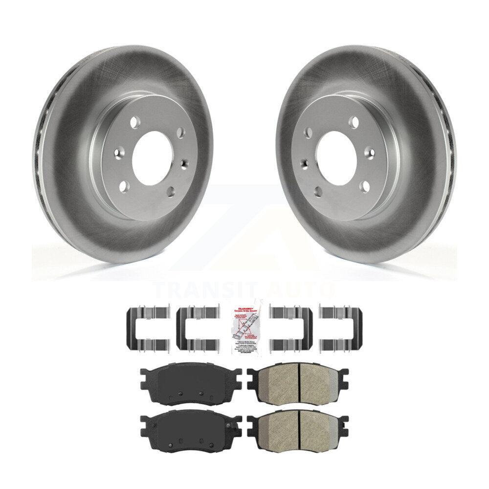 Kit de rotor de frein à revêtement avant et de plaquettes semi-métalliques pour Hyundai Accent Kia Rio Rio