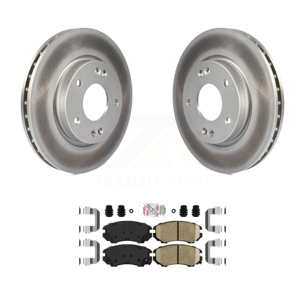 Rotors de frein à disque à revêtement avant et kit de plaquettes en céramique pour Hyundai Elantra