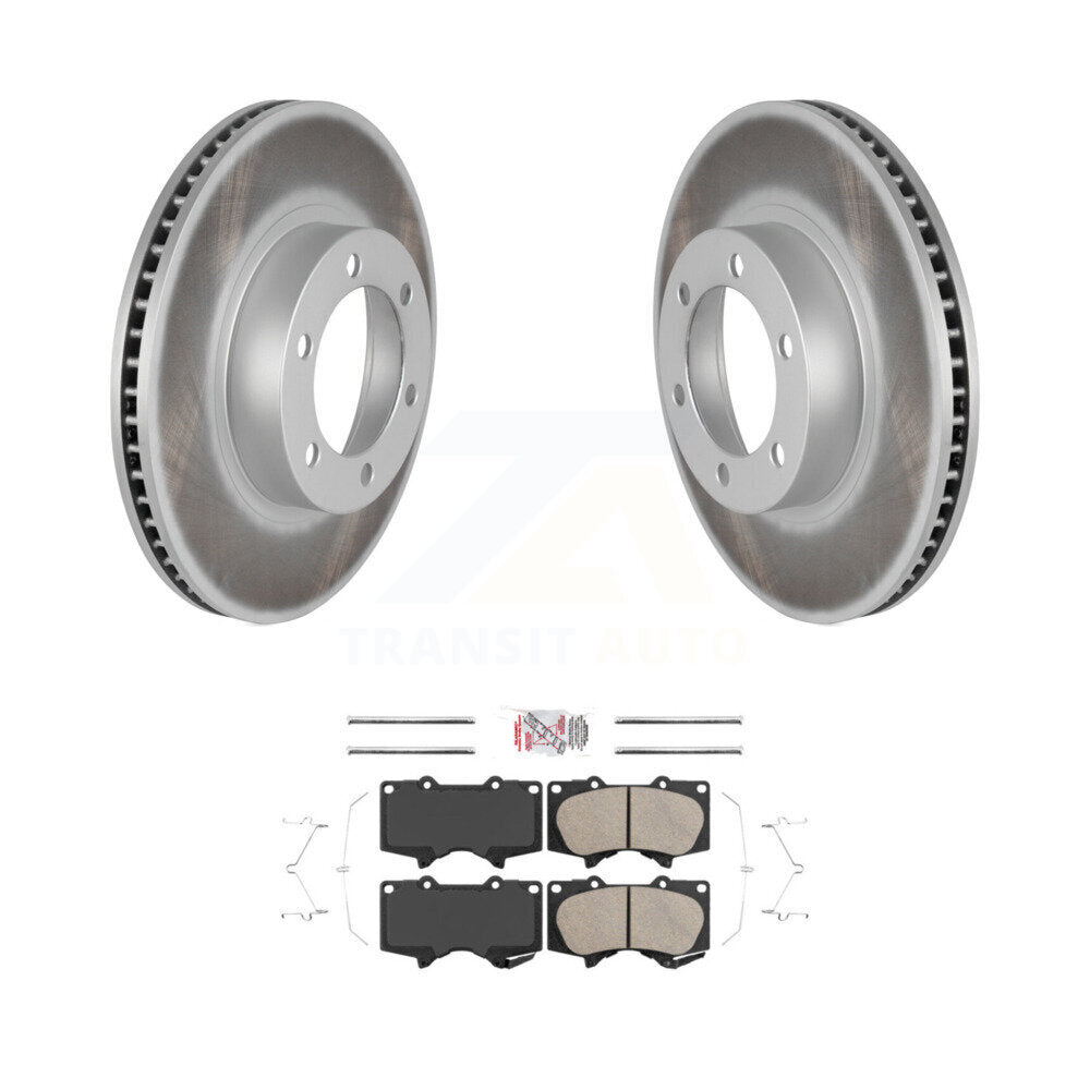 Rotor de frein à disque à revêtement avant et Kit de plaquettes en céramique pour Toyota 4Runner Lexus GX47