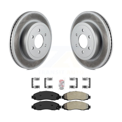 Rotor de frein à disque à revêtement avant et kit de plaquettes semi-métalliques pour Dodge Dakot 2003-2004
