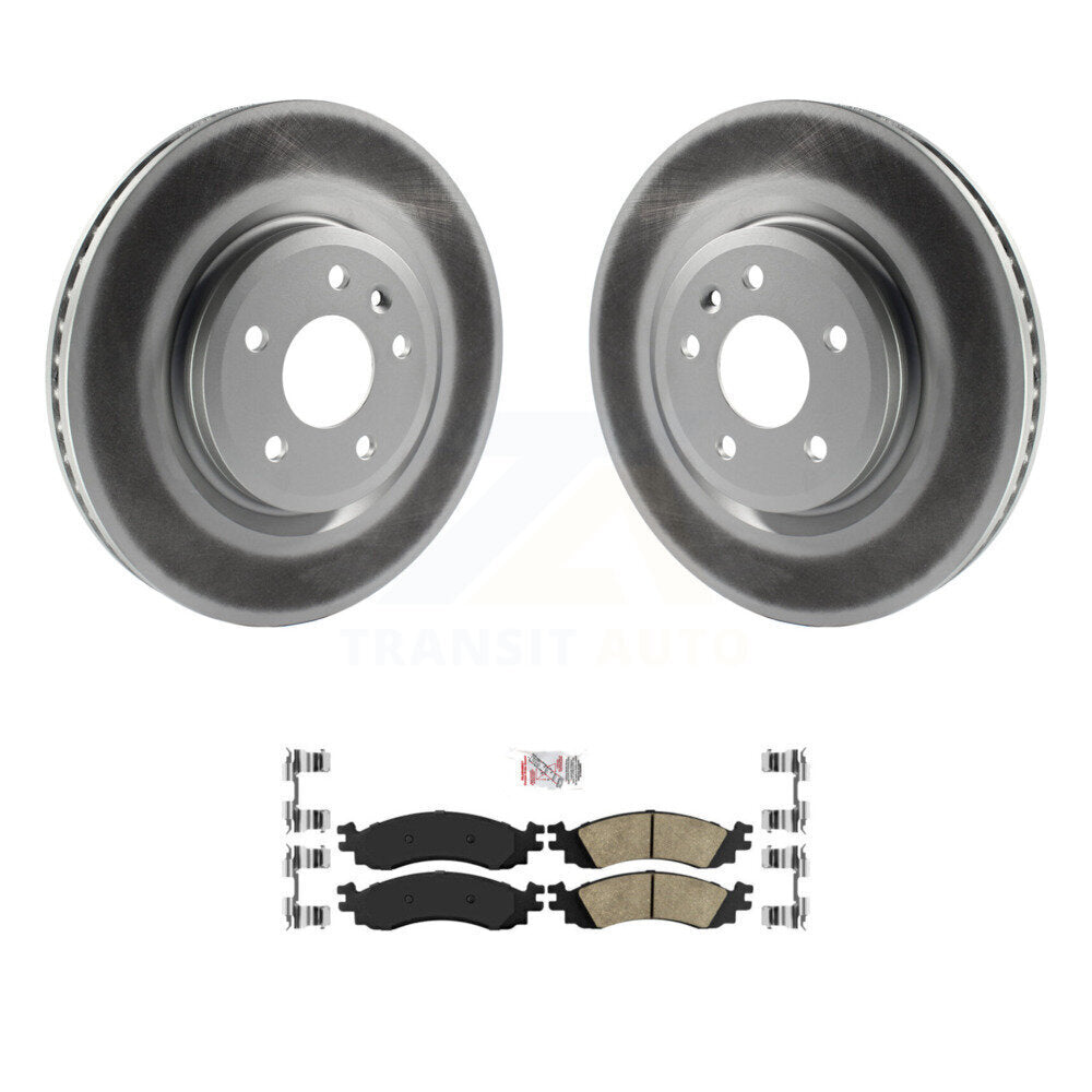 Rotors de frein à disque à revêtement avant et kit de plaquettes en céramique pour Ford Taurus SH 2010-2012