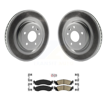Rotors de frein à disque à revêtement avant et kit de plaquettes en céramique pour Ford Taurus SH 2010-2012