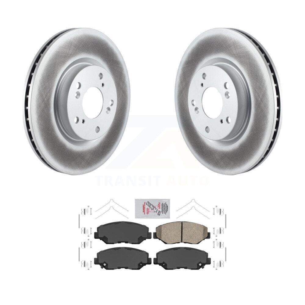 Rotor de frein à disque à revêtement avant et Kit de plaquettes en céramique pour Honda Civic CR-V Acura IL