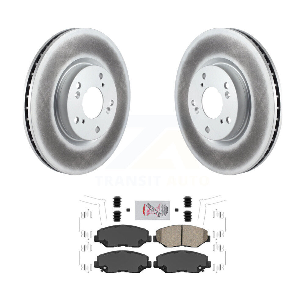 Rotor de frein à disque à revêtement avant et Kit de plaquettes en céramique pour Honda Civic CR-V Acura IL