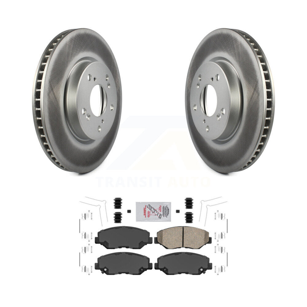 Rotors de frein à disque enduits avant et kit de plaquettes en céramique pour Honda Civic KGA-100778