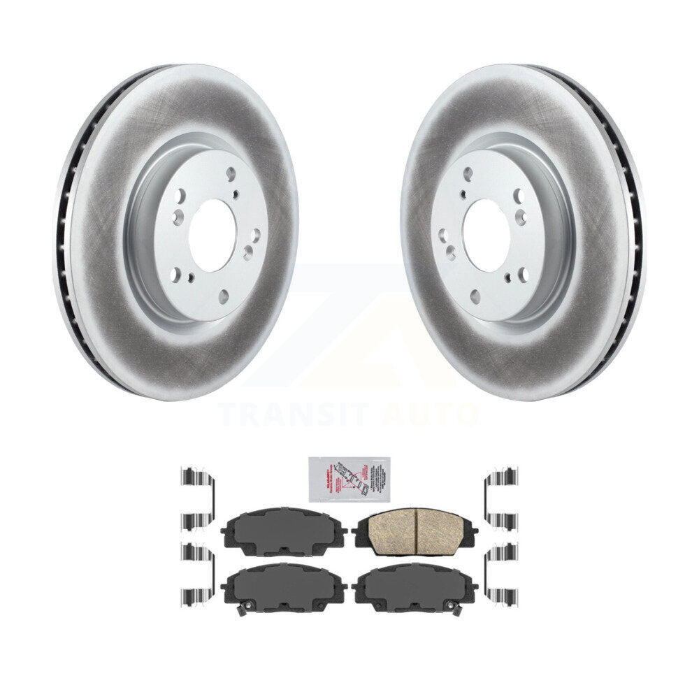 Rotors de frein à disque à revêtement avant et Kit de plaquettes en céramique pour Honda Civic Acura CSX RS