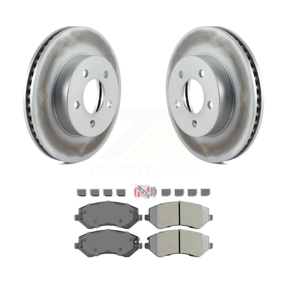 Rotor de frein à disque à revêtement avant et kit de plaquettes semi-métalliques pour Jeep Libert 2002-2007