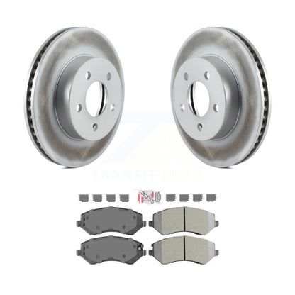 Rotor de frein à disque à revêtement avant et kit de plaquettes semi-métalliques pour Jeep Libert 2002-2007