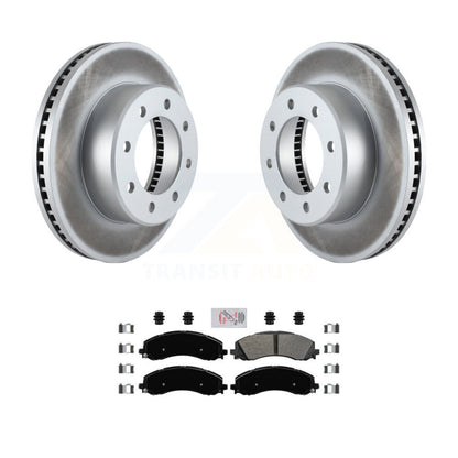 Rotors de frein à disque à revêtement avant et kit de plaquettes semi-métalliques pour Ram 2500 3500
