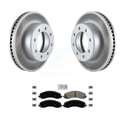 Rotors de frein à disque à revêtement avant et kit de plaquettes semi-métalliques pour Ram 2500 3500