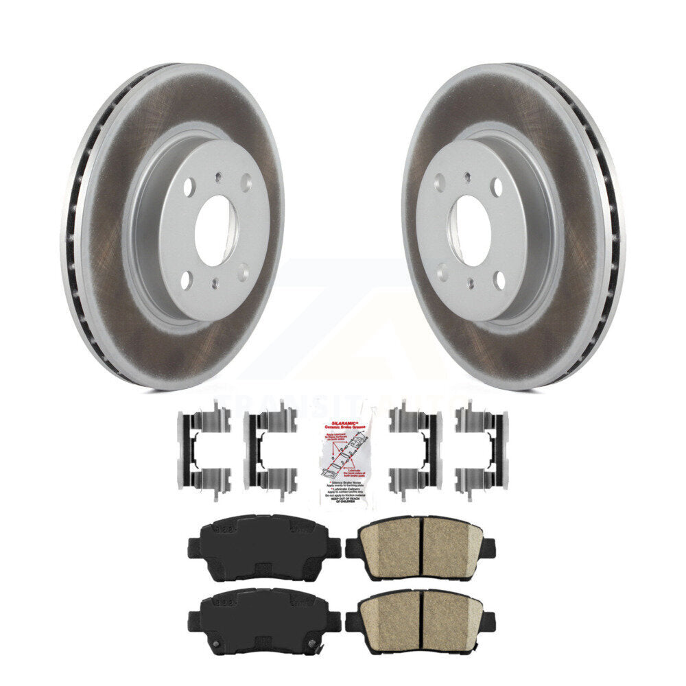 Rotors de frein à disque à revêtement avant et kit de plaquettes en céramique pour Toyota Prius 2001-2003