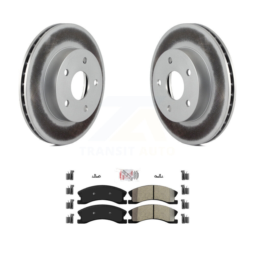 Rotors de frein à disque à revêtement avant et kit de plaquettes semi-métalliques pour Jeep Grand Cheroke
