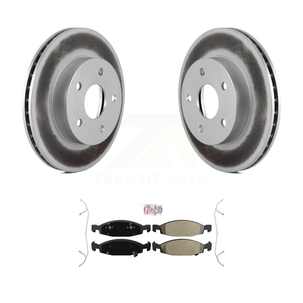 Rotors de frein à disque à revêtement avant et kit de plaquettes semi-métalliques pour Jeep Grand Cheroke