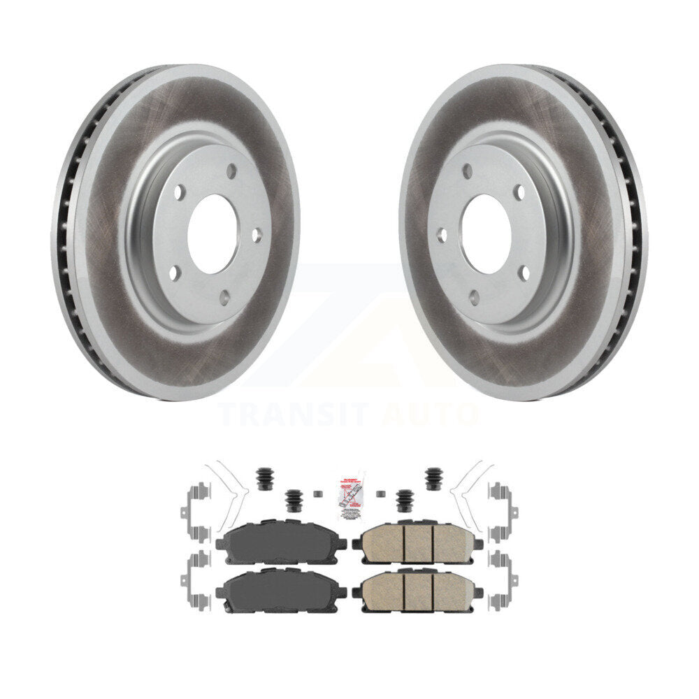 Rotors de frein à disque à revêtement avant et kit de plaquettes en céramique pour Nissan Quest 2011-2017