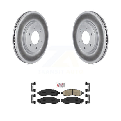 Rotor de frein à disque avec revêtement avant et kit de plaquettes en céramique pour Nissan TITAN 2007 à partir de 04 0