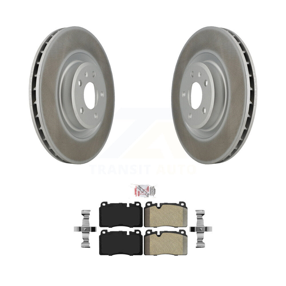 Rotors de frein à disque à revêtement avant et kit de plaquettes semi-métalliques pour Audi Q5 KGA-10090