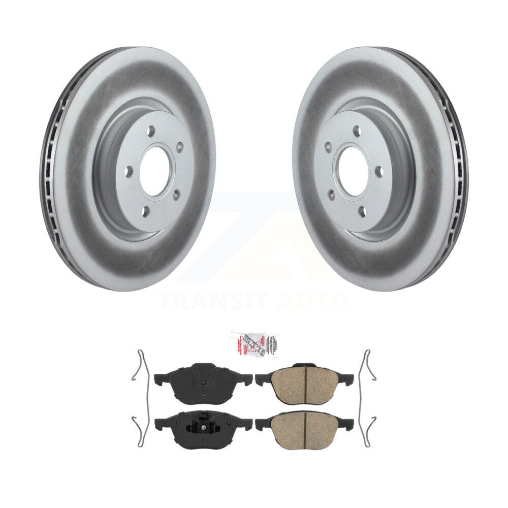 Kit de rotors de frein à disque et de plaquettes en céramique avec revêtement avant pour Ford Transit Connect