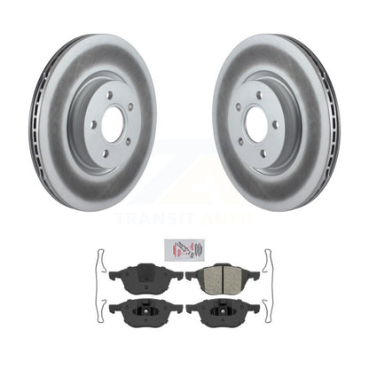 Kit de rotor de frein à disque à revêtement avant et de plaquettes semi-métalliques pour Ford Transit Connect