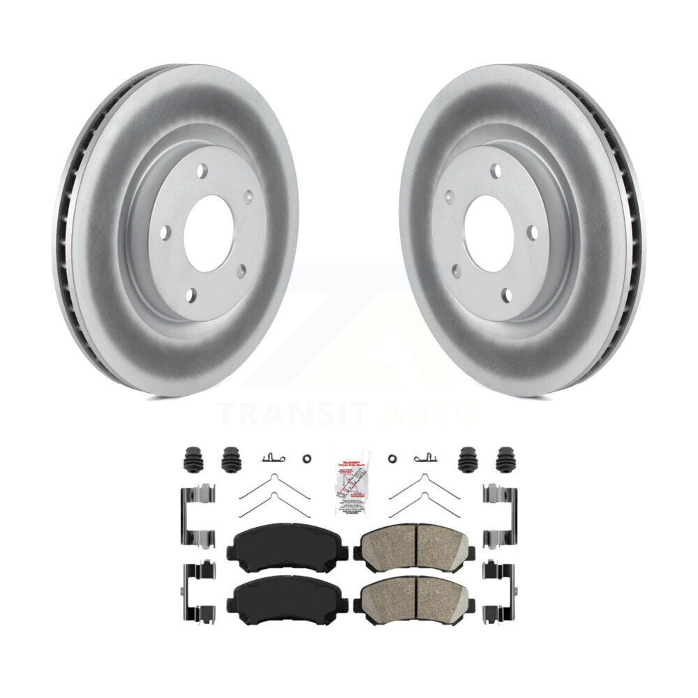 Kit de rotors de frein à disque et de plaquettes en céramique avec revêtement avant pour Nissan Rogue Select