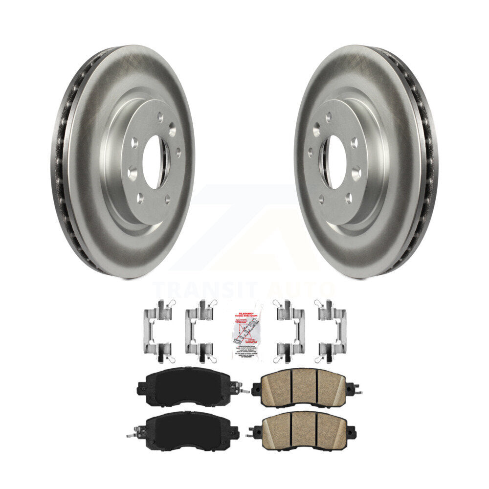 Kit de rotors de frein à disque à revêtement avant et de plaquettes en céramique pour Nissan LEAF KGA-100943