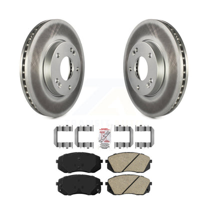 Kit de rotors de frein à disque et de plaquettes en céramique avec revêtement avant pour Kia Rondo 2007-2009
