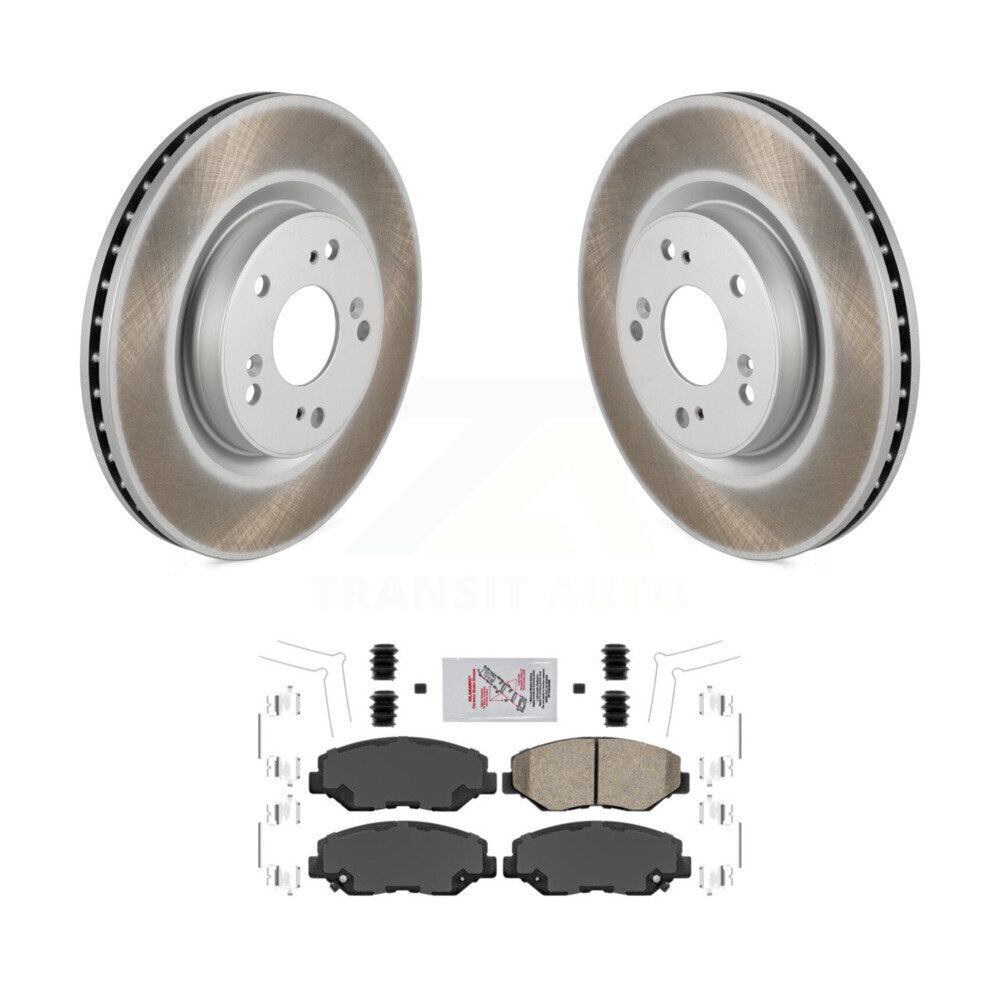 Kit de rotors de frein à disque à revêtement avant et de plaquettes en céramique pour Honda CR-V FW 2012 – 2016
