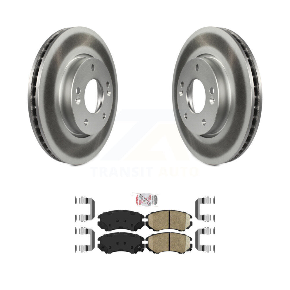 Kit de rotors de frein à disque et de plaquettes en céramique avec revêtement avant pour Kia Soul 2010 L 2011