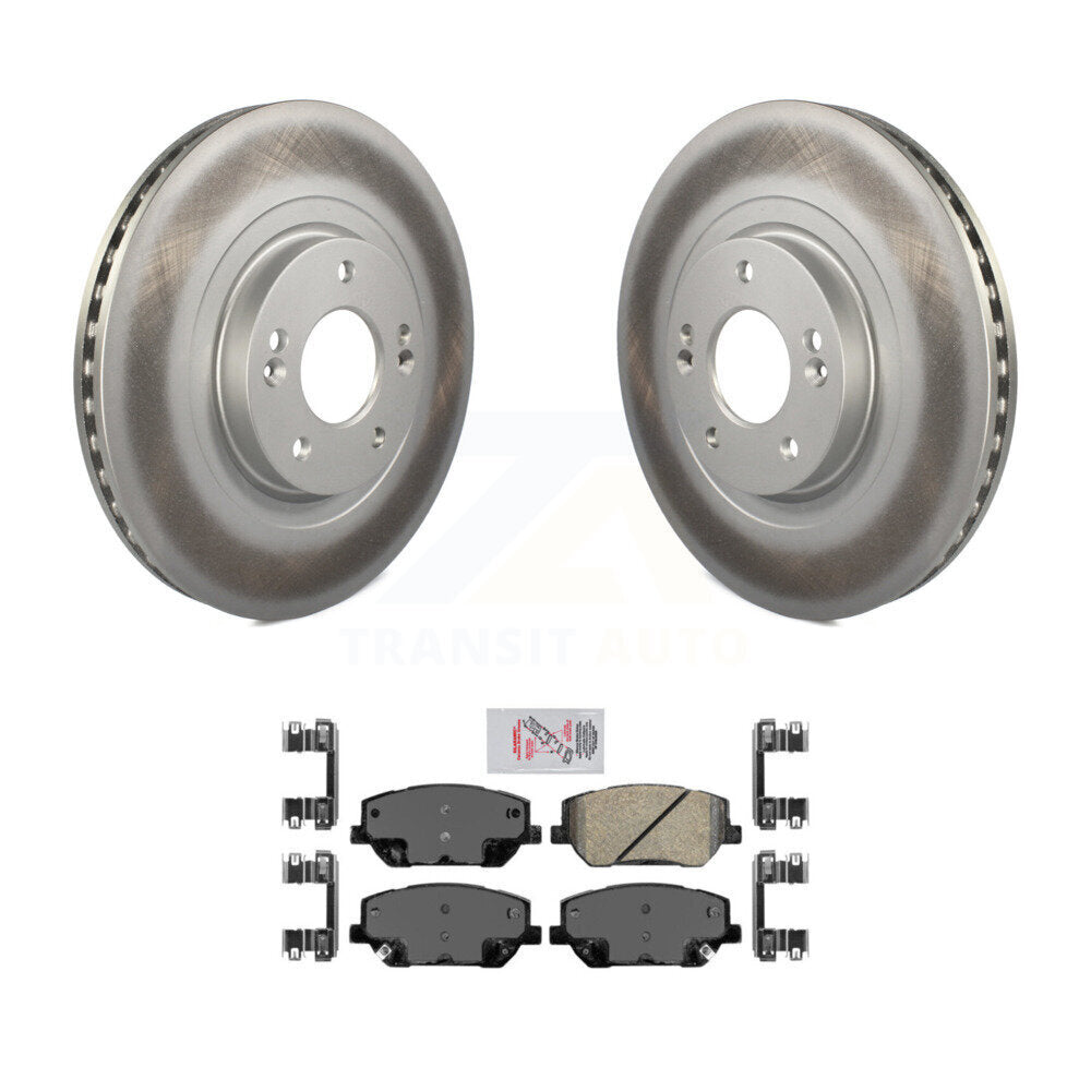 Rotor de frein à disque à revêtement avant et kit de plaquettes en céramique pour Hyundai Santa F 2019 – 2020