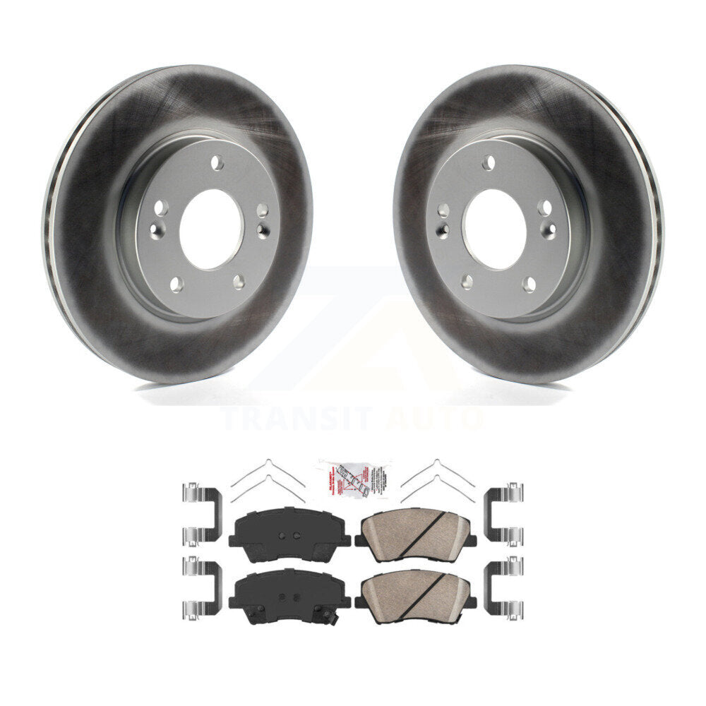 Rotors de frein à disque à revêtement avant et kit de plaquettes en céramique pour Hyundai Elantra