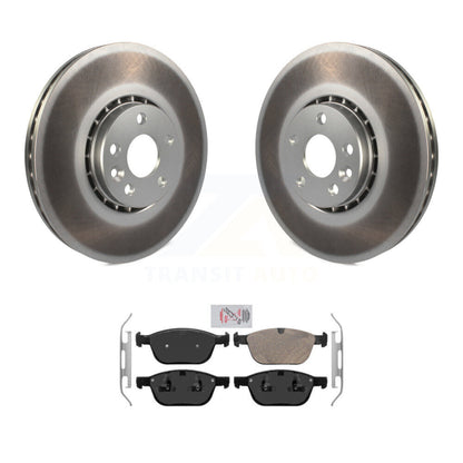 Rotors de frein à disque à revêtement avant et kit de plaquettes en céramique pour Volvo XC60 2010-2015