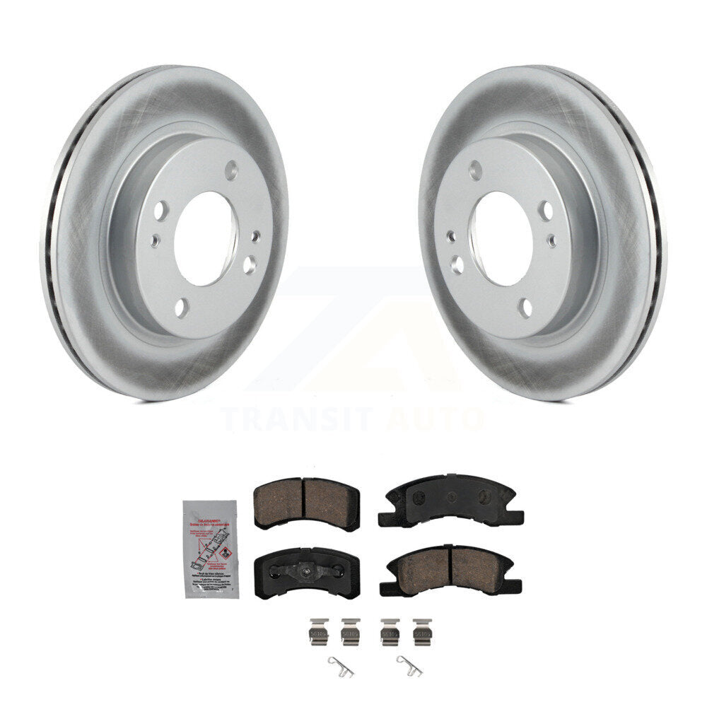 Rotors de frein à disque à revêtement avant et kit de plaquettes en céramique pour Mitsubishi Mirag 2014-2015