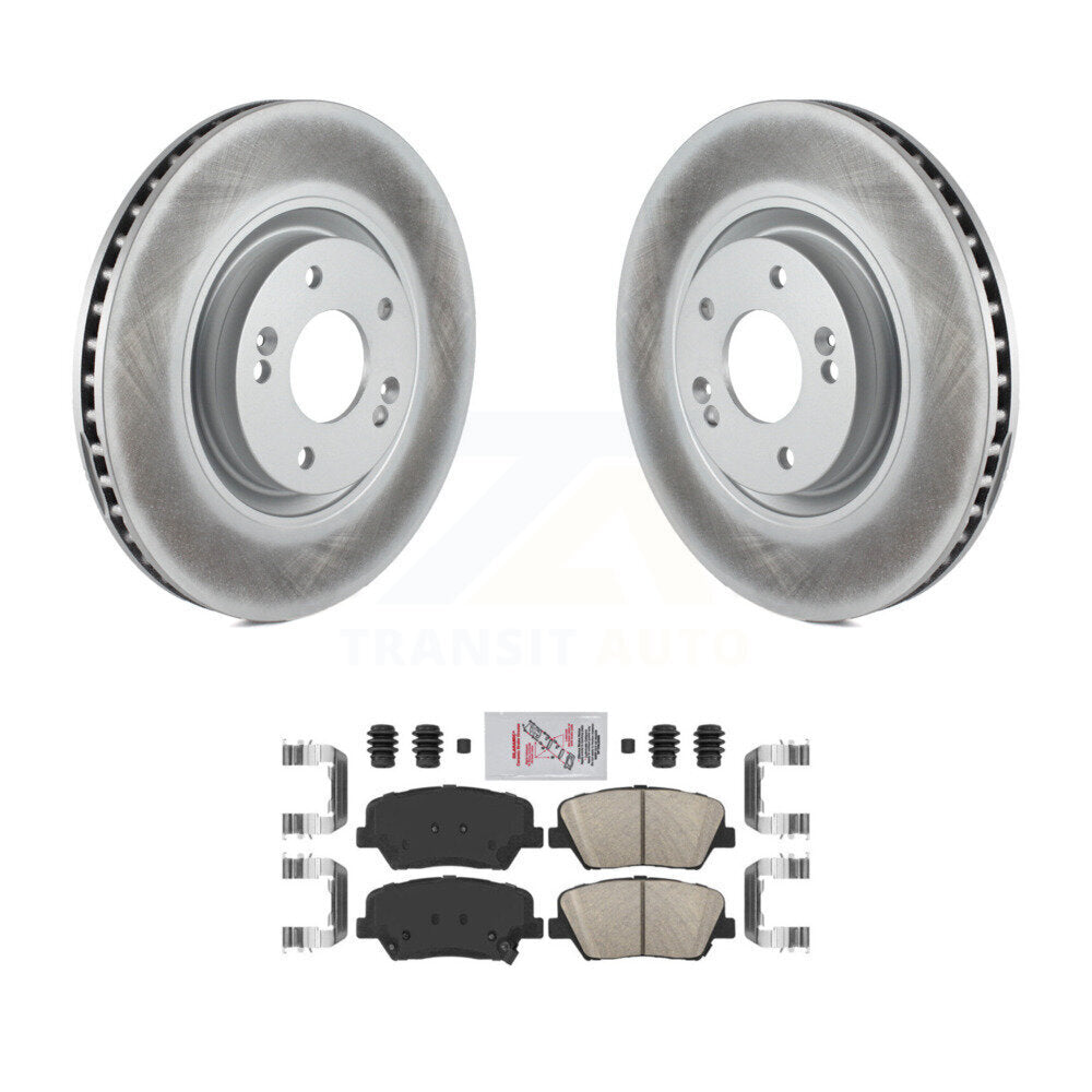 Kit de rotors de frein à disque et de plaquettes en céramique avec revêtement avant pour Hyundai Azera 2012-2017