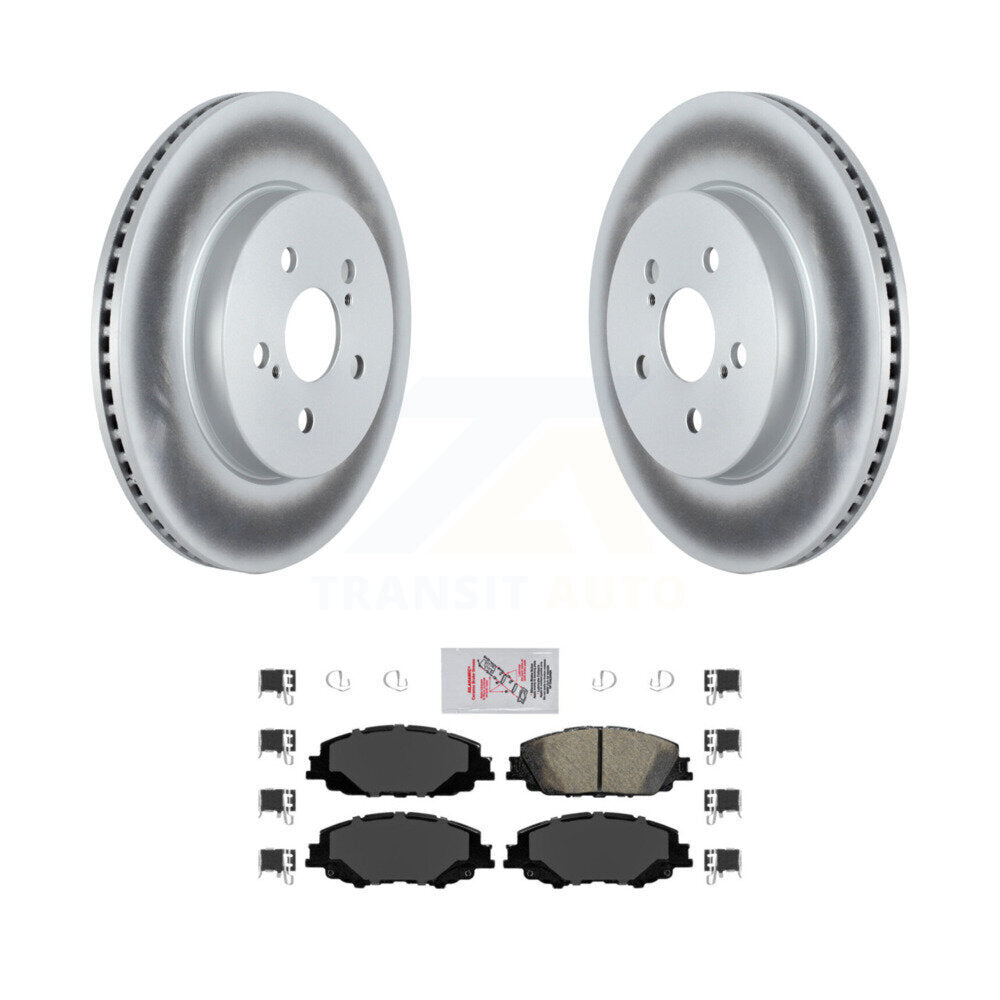 Rotor de frein à disque à revêtement avant et Kit de plaquettes en céramique pour Toyota Corolla Prius Prim