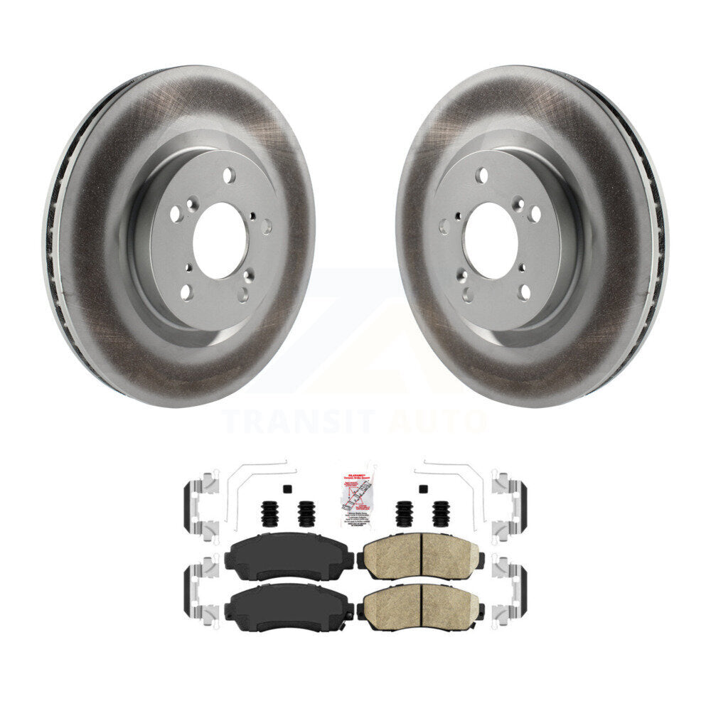 Kit de rotors de frein à disque et de plaquettes en céramique avec revêtement avant pour Honda Odyssey 2011-2014