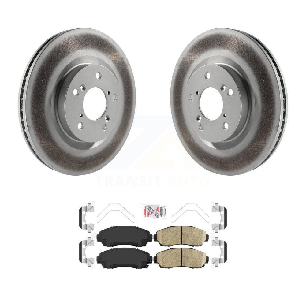 Kit de rotors de frein à disque et de plaquettes en céramique avec revêtement avant pour Honda Odyssey 2011-2014