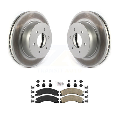 Rotors de frein à disque à revêtement avant et kit de plaquettes en céramique pour Nissan TITAN X 2016 – 2024
