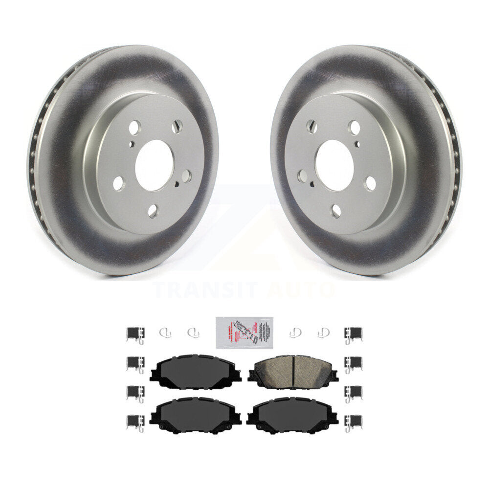 Rotors de frein à disque enduits avant et kit de plaquettes en céramique pour Toyota Corolla
