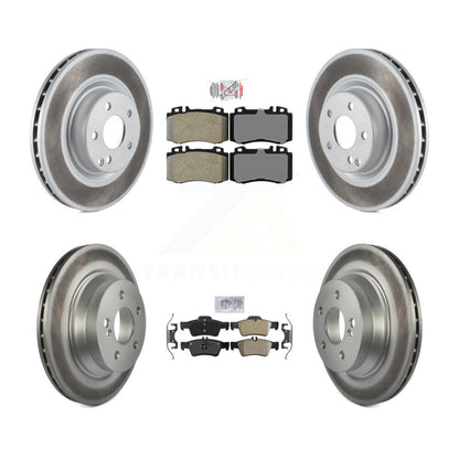 Front Rear Semi-Metallic Pad Coat Brake Rotors Kit For Mercedes-Benz CLS550 E55