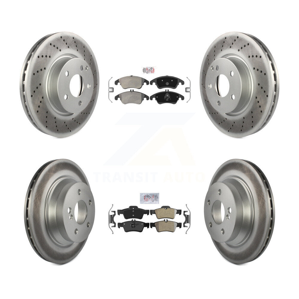 Kit de rotors de frein à revêtement semi-métallique avant et arrière, pour Mercedes-Benz E350 E40