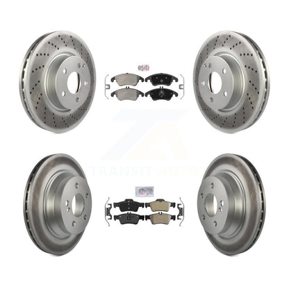 Kit de rotors de frein à revêtement semi-métallique avant et arrière, pour Mercedes-Benz E350 E40