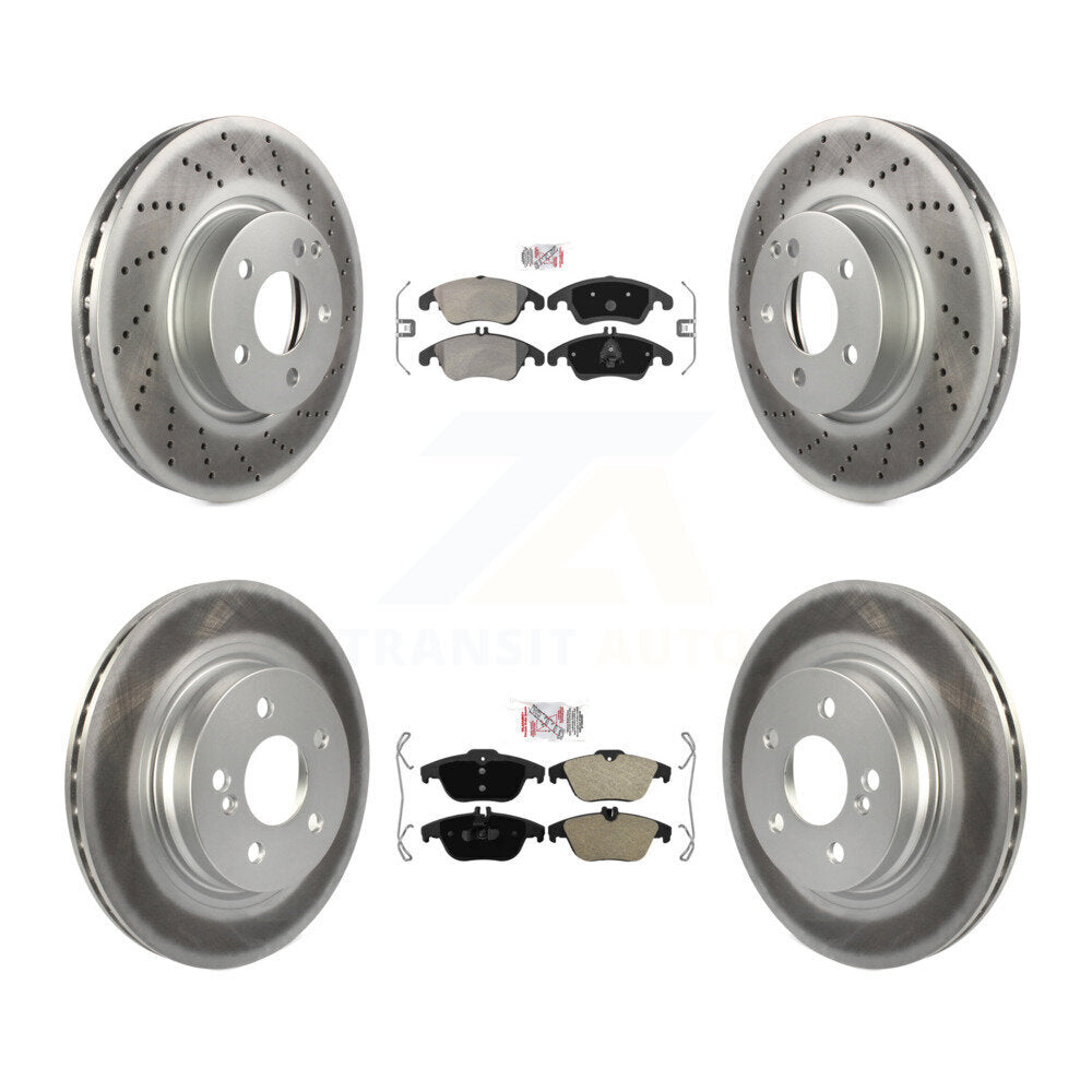 Kit de rotors de frein à revêtement semi-métallique avant et arrière, pour Mercedes-Benz C300 C35
