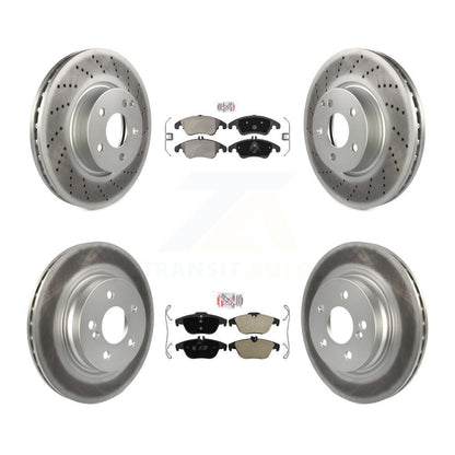 Kit de rotors de frein à revêtement semi-métallique avant et arrière, pour Mercedes-Benz C300 C35