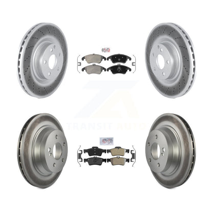 Kit de Rotor de frein à revêtement de plaquettes semi-métalliques avant et arrière, pour Mercedes-Benz E400 Seda