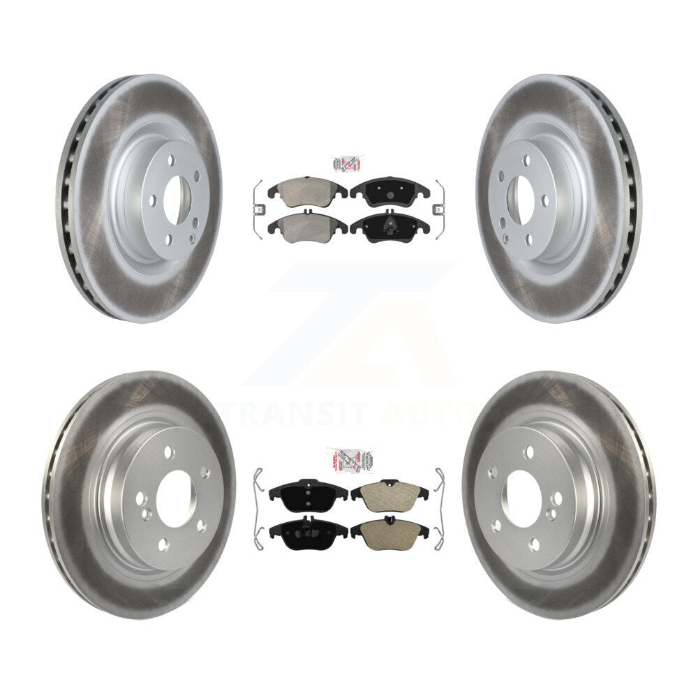 Kit de rotors de frein à disque recouverts de plaquettes semi-métalliques avant et arrière pour Mercedes-Benz E55