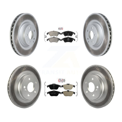 Kit de rotors de frein à disque recouverts de plaquettes semi-métalliques avant et arrière pour Mercedes-Benz E55
